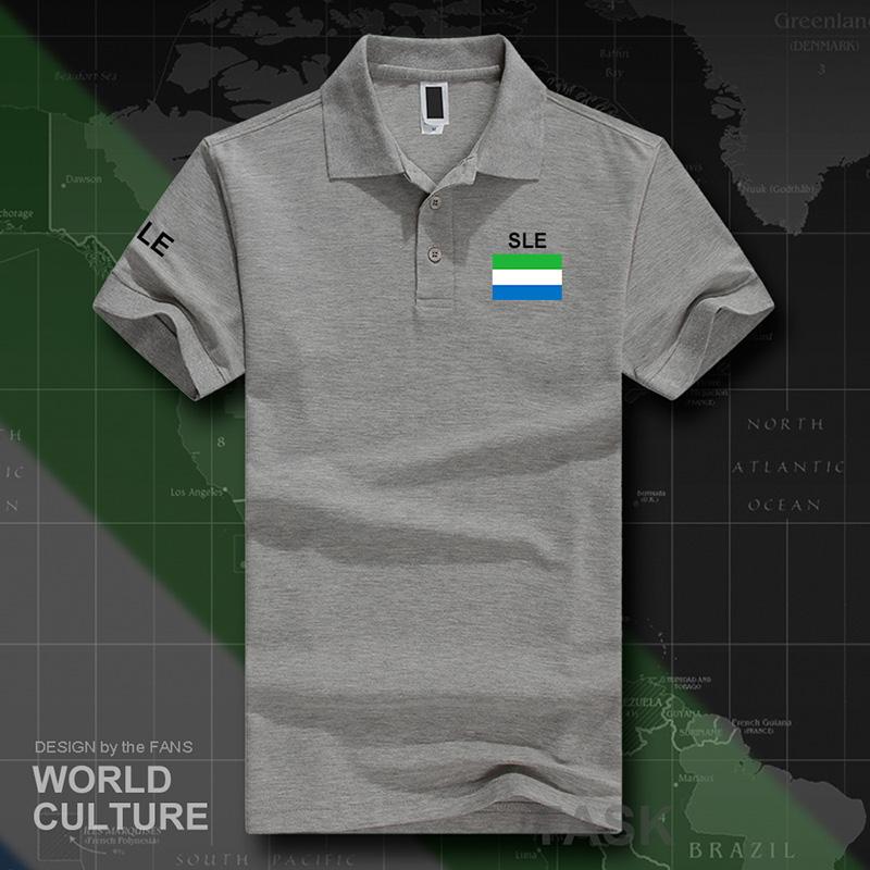 

Men' Polos Sierra Leone Leonean Shirts Men Short Sleeve White Brands Printed For Country 2022 Cotton Nation Team Flag Fashion SLMen' Men, Polo-green