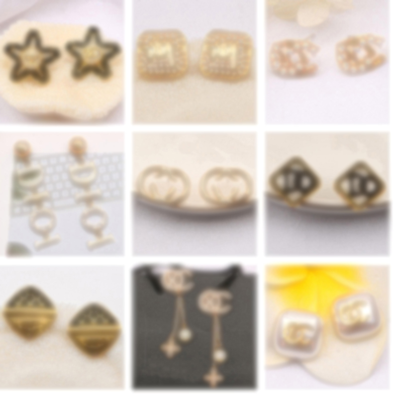 Europe America Fashion Style Earring Ear Stud 18K Gold Plated Crystal Pearl Engagement Women Earrings Wedding Lovers Gift Jewelry Statement ER022-image-774001478