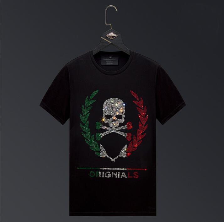 

Men's T-Shirts Ly Arrived Summer Exclusive Design Brand Diamond T-Shirt With Funny Personality And Exquisite Men's Short SleevesMen', As shown asian size