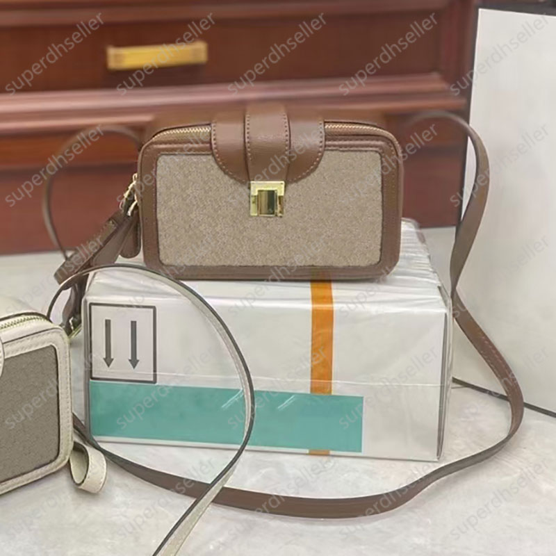 

Top Designer Square Box Bag Mini Tote Crossbody Shoulder Bags Handbag High Quality Leather Wallet Zipper Purse Handbags 2 Colors 1955 Series, Increase feight