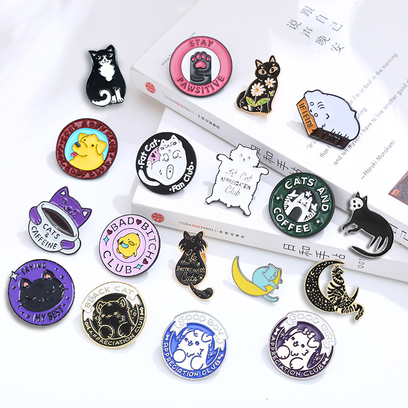 

Colored Lapel Brooches Pin Cartoon Cute Cat Dog Animal Moon Ins Badge Funny Brooch Clothing Accessories Wholesale 1 71ks E3