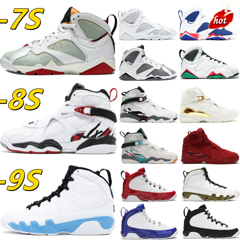 

2022 Top Fashion 9 9s Basketball Shoes 8 8s Pure Money 7 7s Flint Barcelona Night Grey Child Red 8 8s White Aqua South Beach Racer Blue, 18