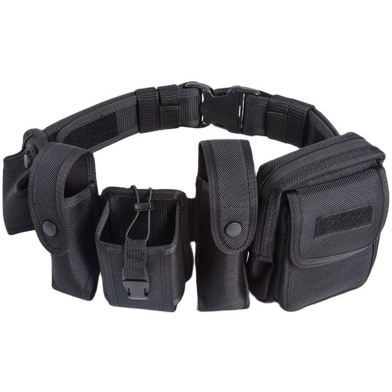 

Belts 130cm For Men Belt Nylon Buckle With Gun Holster Security Equipment Guard, Black