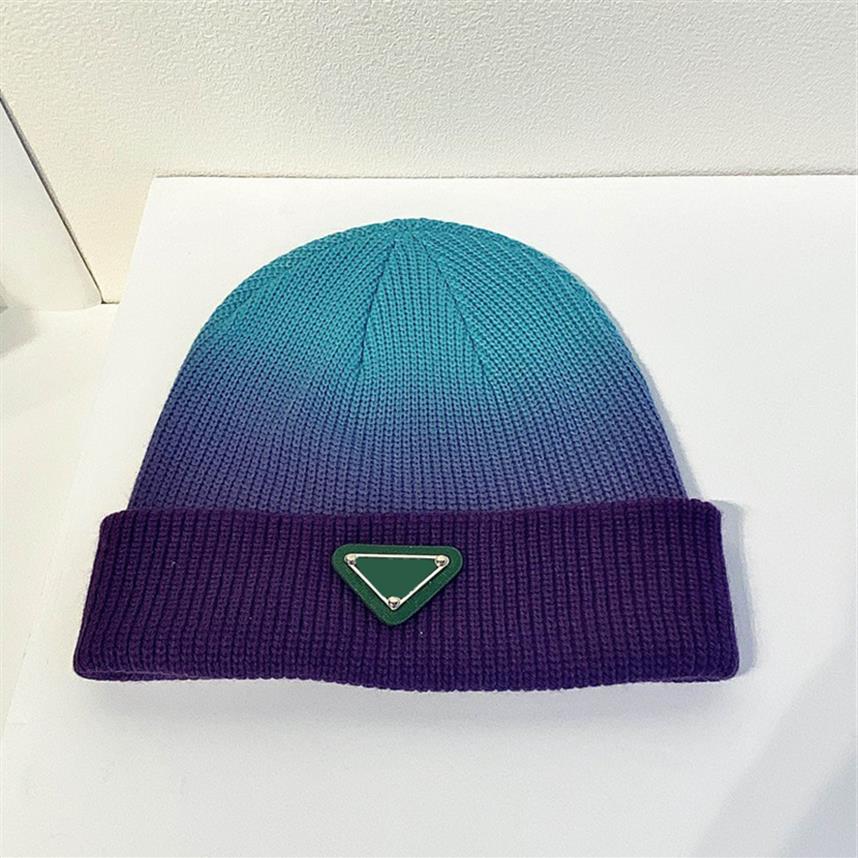 Men Fashion Designers Beanie Hat Beanies Brand Caps Hats Mens Winter Knitted Cap For Women Letter Tie-dyed Triangle Autumn Casquet309H Xksiq