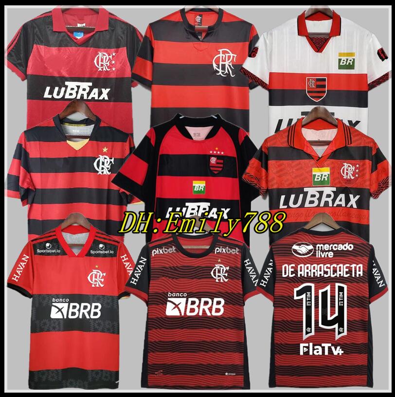 

2008 2009 Flamengo Retro version Soccer Jersey 1982 1988 03 04 22 23 Flamenco Home ADRIANO JOSIEL WILLIAMS EMERSON KLEBERSON 1995 1996 Football Shirt Uniform, 19/20 home