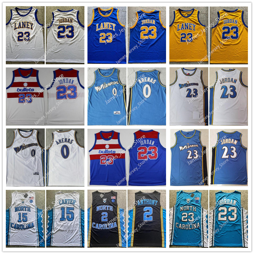 

Vintage 2003-2004 Gilbert Arenas Stitched Bullets Basketball Jerseys Michael 23 Jorden Blue White Shirts NCAA North Carolina Tar Heels 15 Vince Carter Cole 2 Anthony