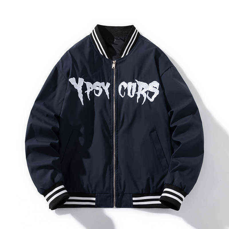 Embroidery Baseball Jacket Men Women Letter Vintage Jacket Streetwear Windbreaker Hip Hop Coat Fashion Couple Clothes Youth Male T220816