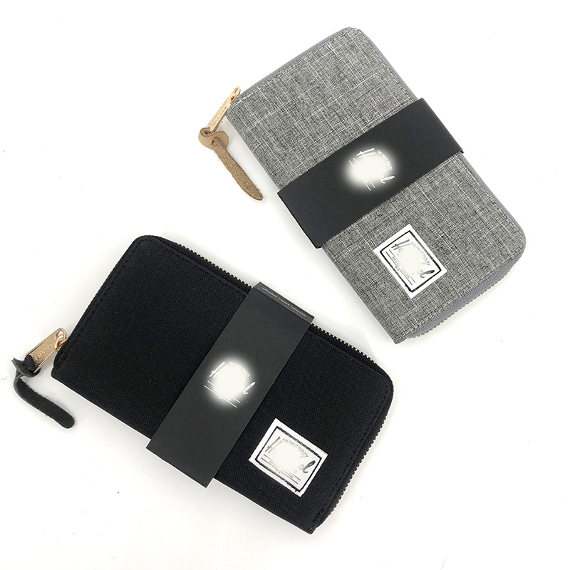 

Lady Coin Purse Key Wallet Canvas Long Wallet Fashion Card Holder, Black