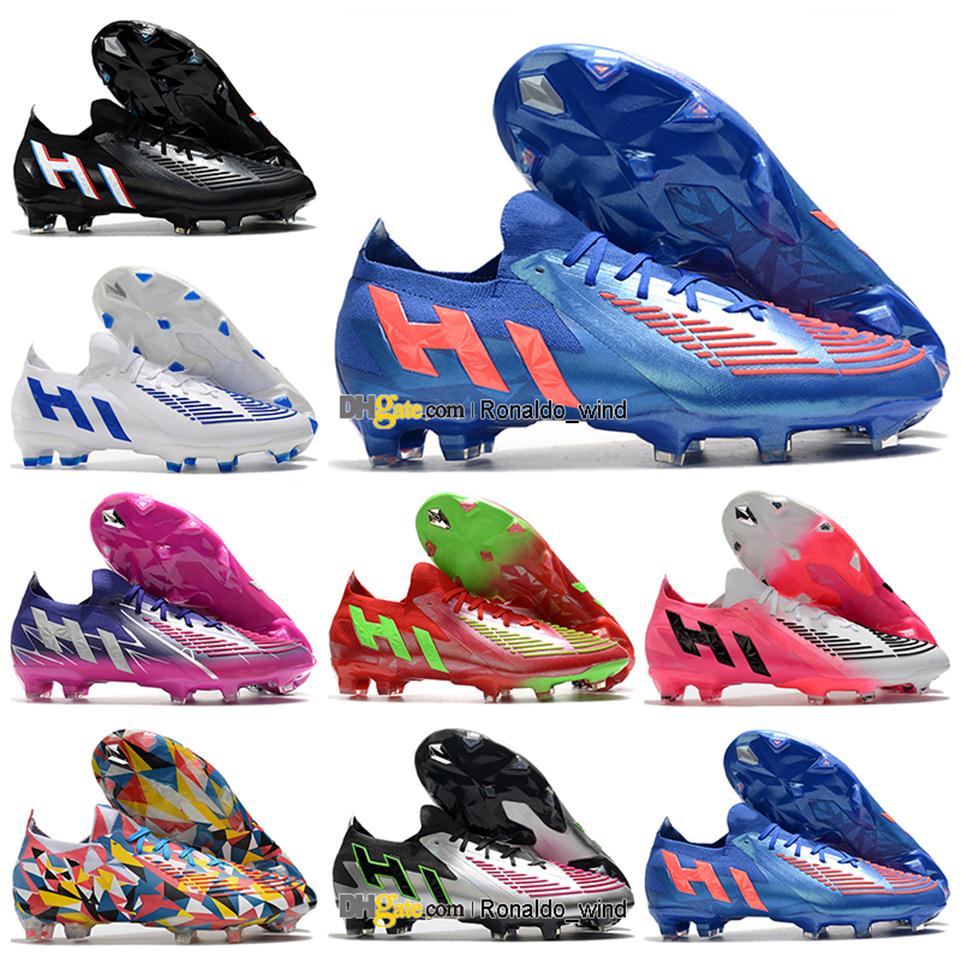 

GIFT BAG Mens Low Ankle Football Boots Predator Edge.1 Geometric FG Firm Ground Cleats X Predators Edge 22 Soccer Shoes Tops Outdo220S, Color 1
