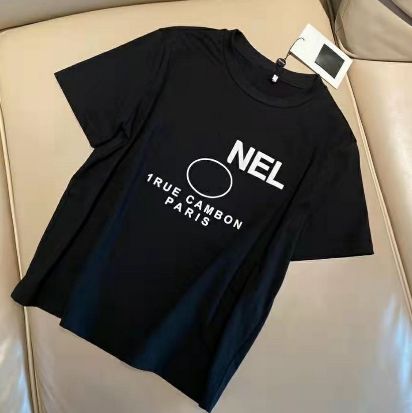 

Fashion Women Mens Designer T Shirt High Quality Womens Letter Print Short Sleeve Round Neck Cotton Tees Polo Size -6XL, White