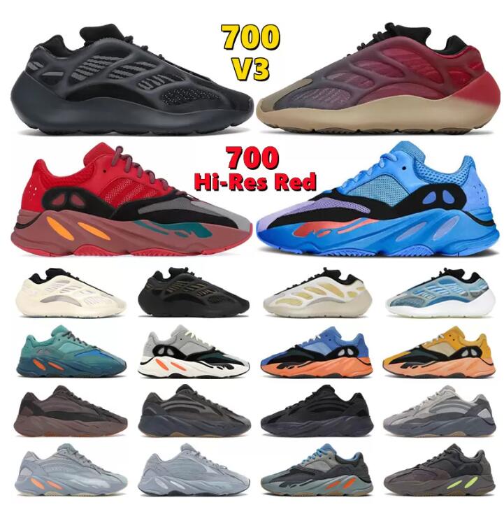 

classic 700s running shoes Azael Alvah Utility Black 3M black static reflective shoe outdoor flat trainers V1 V2 V3''YEEZIES''700 boost