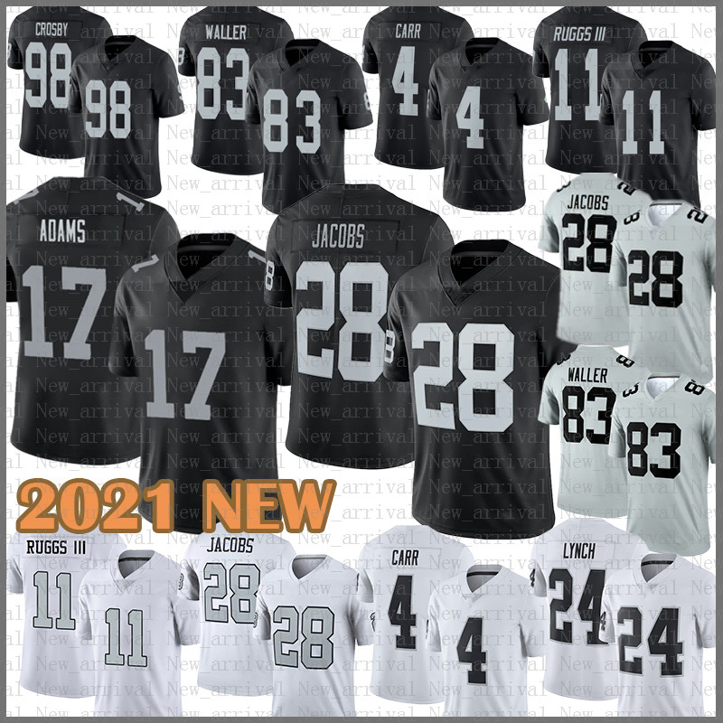 

17 Davante Adams Josh Jacobs Football Jersey Darren Waller Derek Carr Maxx Crosby Chandler Jones Hunter Renfrow Cliff Branch Bo Jackson Howie Long Henry Ruggs III, Mens-t x z+patch