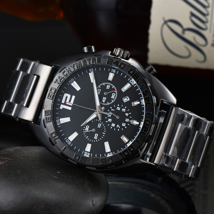 

Brand Wrist Watches Men Casual Sport Style Luxury All Dials Working Rubber Steel Band Quartz Clock TA95, Model 1