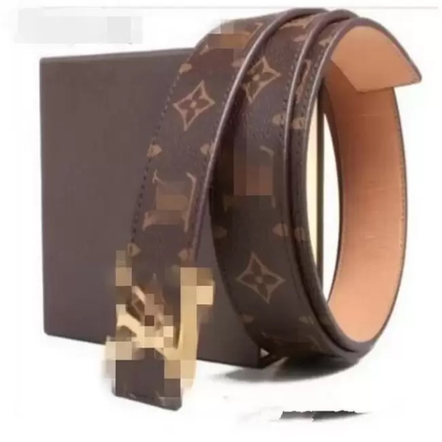 

Men's Women's Fashion Classic Designer Belt Luxury Belt Women's Belt Casual Gold Buckle Letter Smooth Buckle Width 3.8cm, Multi