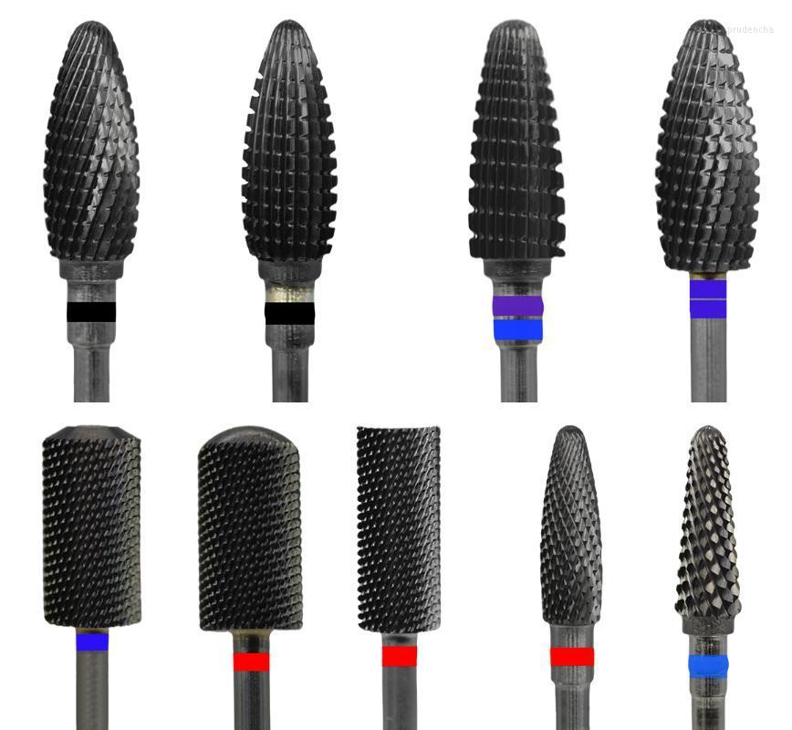 

Nail Art Equipment Proberra BlackTungsten Steel 32-38mm Long Shank Carbide Coating Cuticle Clean Drill Bits Prud22