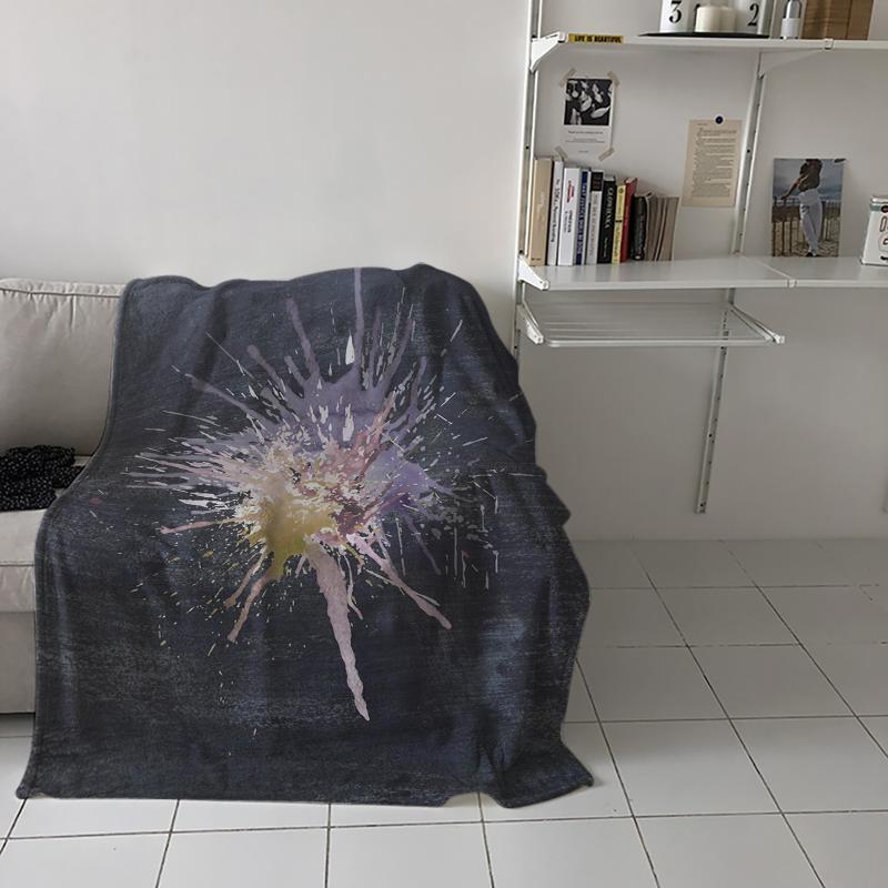 

Blankets Splash Ink Texture Morandi Home Blanket High Quality Bedroom Living Room Sofa Lounge El Travel Portable Soft