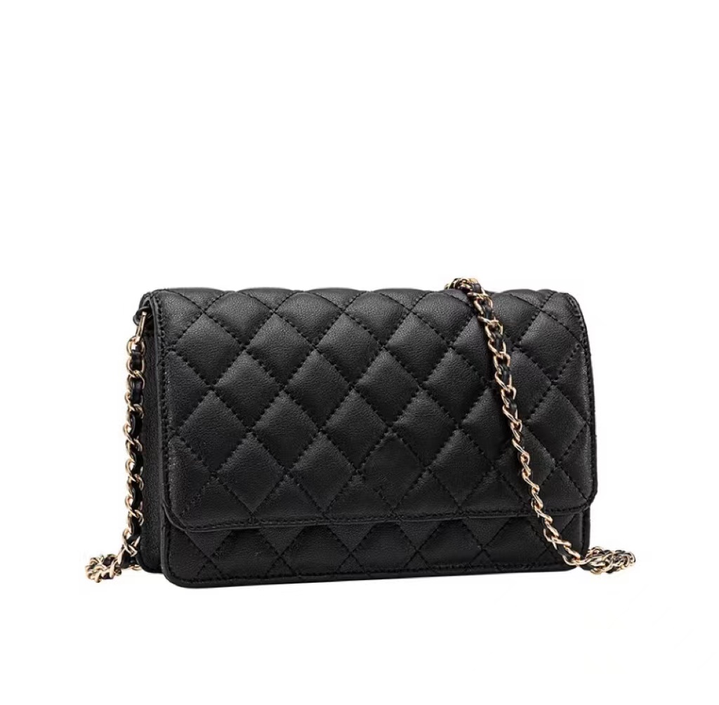 

Simple design fashion women's Bag Messenger chain single shoulder small fragrant wind Lingge, White