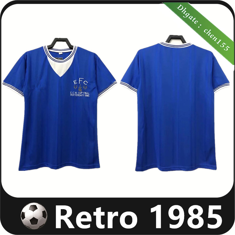 

1985 Everton FC retro Soccer Jerseys FERGUSON CALVERT-LEWIN JAMES RICHARLISON ALLAN World Cup Football Shirt PICKFORD Amokachi Men Jersey home