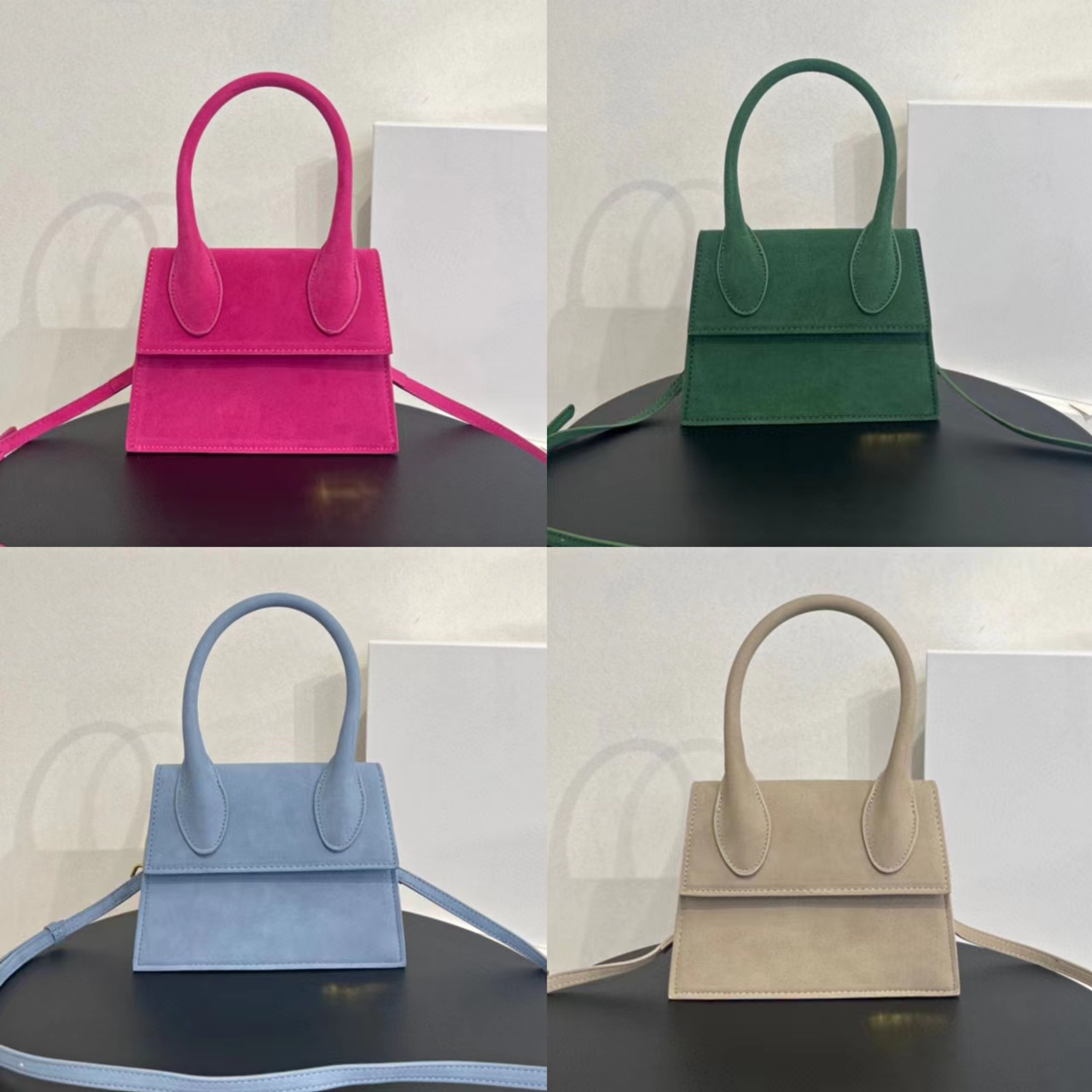 2022 Top Designer luxury ladies casual shopping bag Vintage Handbags Underarm Frosted Suede One Shoulder Luxury Handheld Wallet 6 colours 20cm