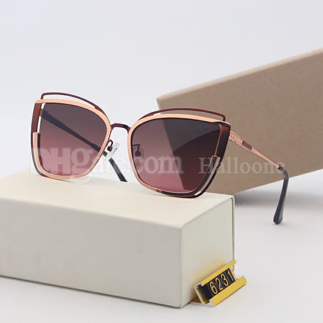 

621s Classic Retro Designer Sunglasses Fashion Trend Cats Metal Frame Sun Glasses Anti-Glare Uv400 Casual Eyeglasses For Women Men With Box