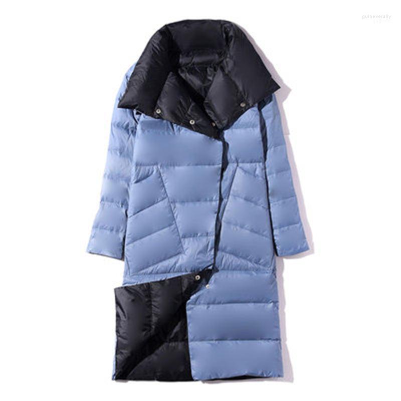 

Women' Down & Parkas 2022 Winter Coats Plus Size Lady 90% White Duck Overcoats Trendy Striped Liner Female Thin Outerwear Mujer Guin22, Black