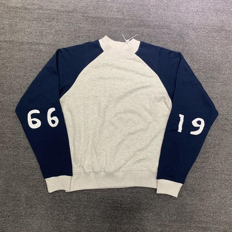 

22SS Color Stitching Print Hoodies Men Women EU Size Cotton Pullover Fashion Autumn Winter