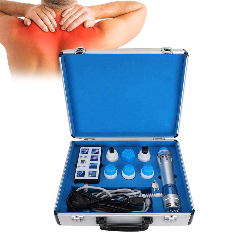 Professional Good Effect Electromagnetic Extracorporeal Shock Wave Therapy Machine Pain Relief Massager with Massage Head, Handle with Wire for E-image-762954987