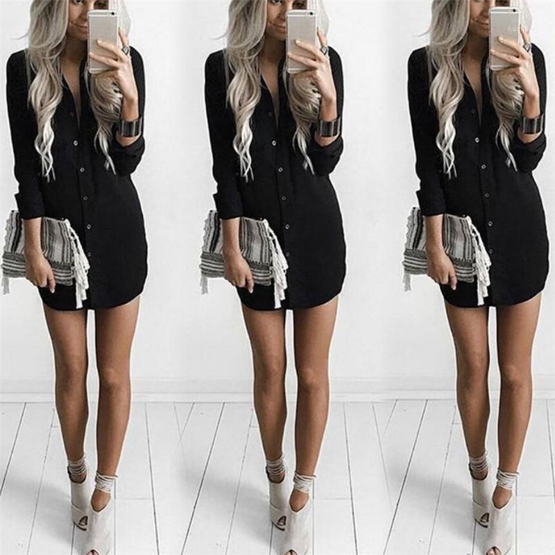 

Women' Blouses & Shirts Fashion Ladies Chiffon Blouse Long Sleeve Loose Casual Shirt Summer Top Simple Spring Autumn Solid, As photo show