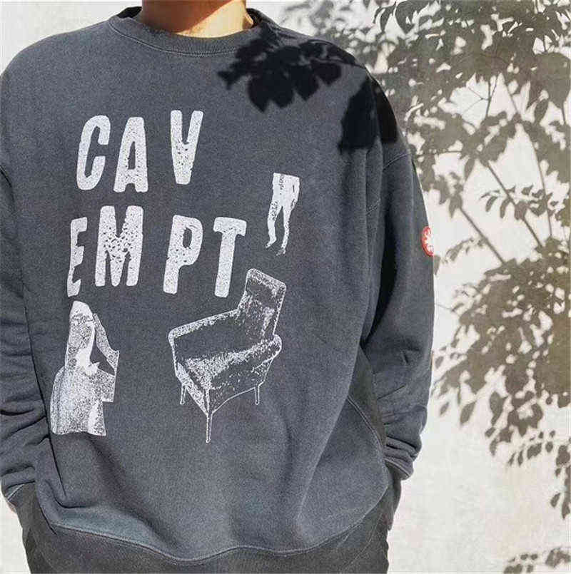 

CAV EMPT CE Overdye Chair Crewneck Men Women CAVEMPT Cav Empt Hoodie T220726