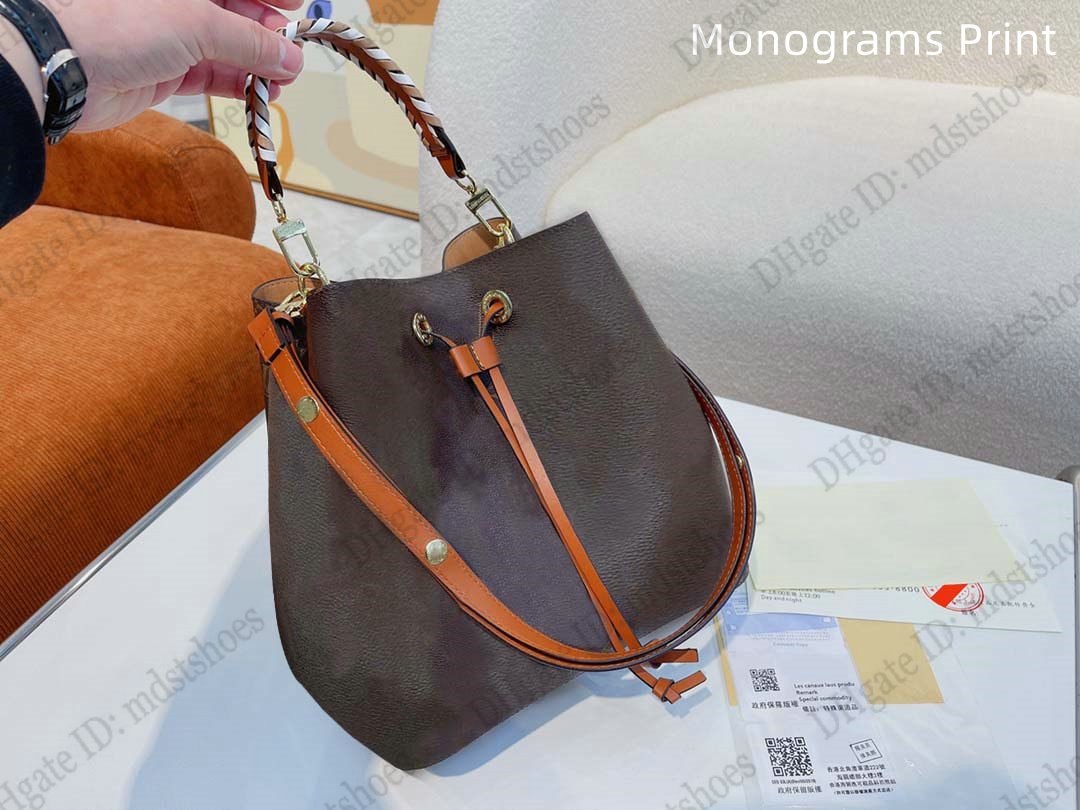 

2022 Spring Edition NÉONOÉ BB MM Totes Bucket Bag Néo Noé Shoulder bag Monograms Coated Canvas Checkered Printing Handbag NeoNoe Drawtring Cross Body M44020