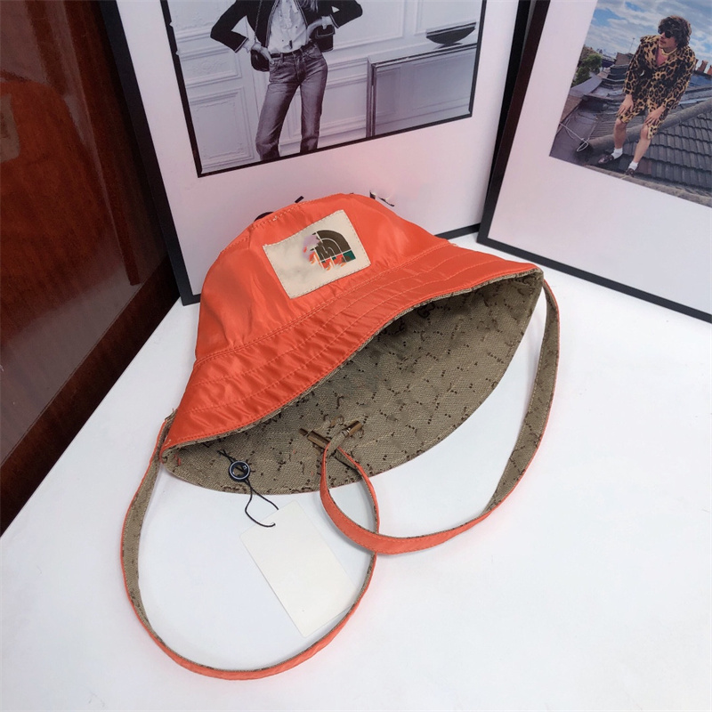 

Designer Summer Grid Pattern Letter Print Wide Brim Bucket Hat Embroidery Fashion Leisure Travel Beach Fishing Sunshade Sunscreen, Brown