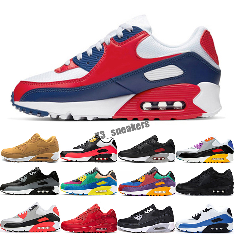 

2022 Mens women OG QS USA Camo Running Shoes Pro Green Triple White Lucky Charms Olive SE Worldwide Bacon Laser Blue Vast Grey Betrue Patchwork Sports Sneakers 36-45, Color 1