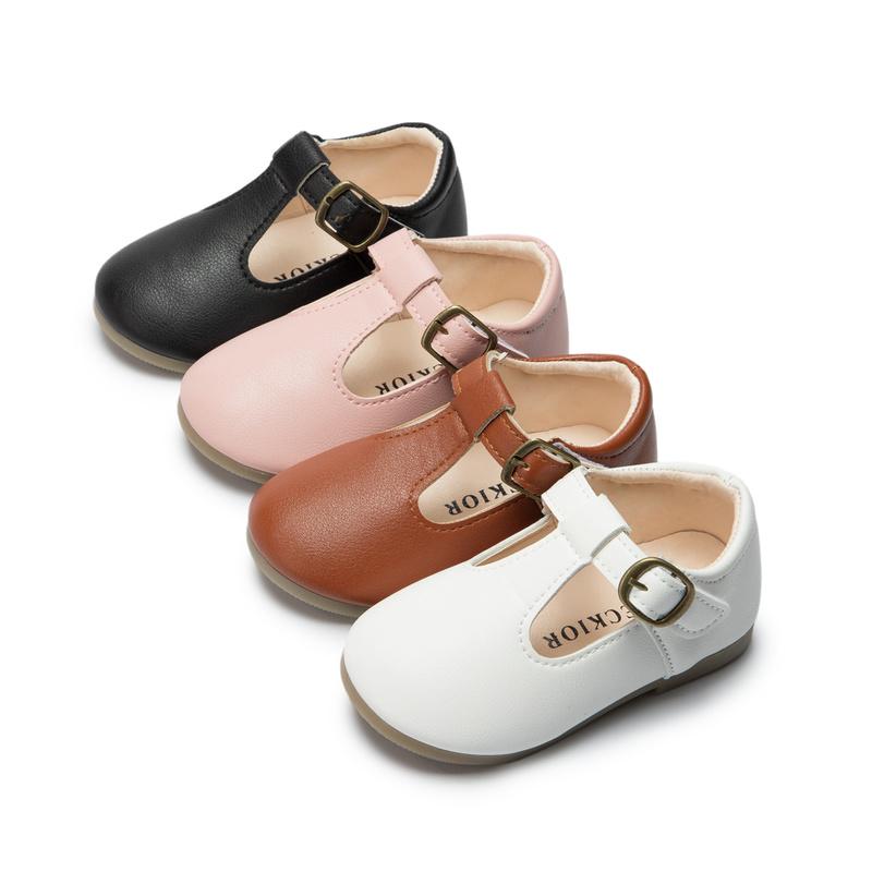 

Athletic & Outdoor Kids Shoes Girl Leather For Girls Buckle Multicolor Casual Baby Princess Pink Children's ShoesAthletic