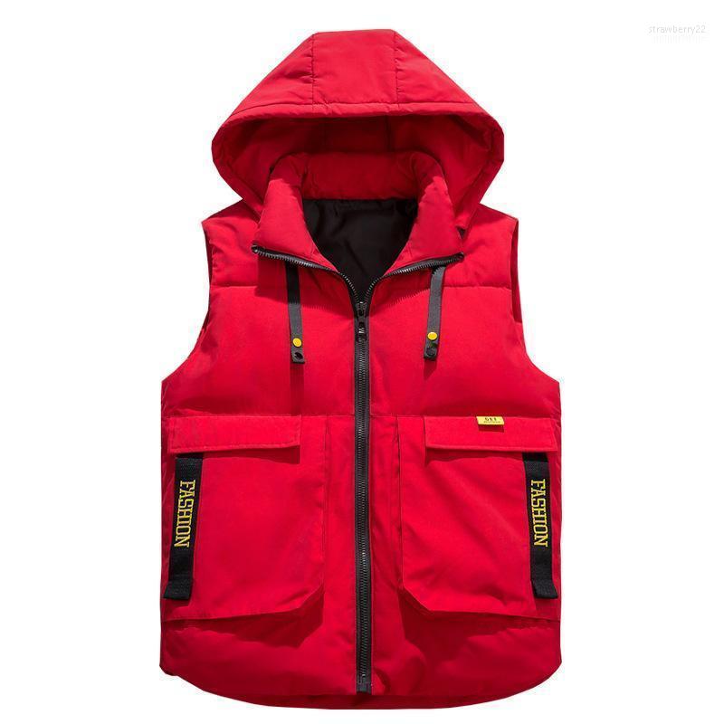 

Men' Vests Plus Size Vest Men Brand Mens Jacket Sleeveless Jackets Casual Coats Man Cotton Thicken Waistcoat 4XL Stra22, 201 gray