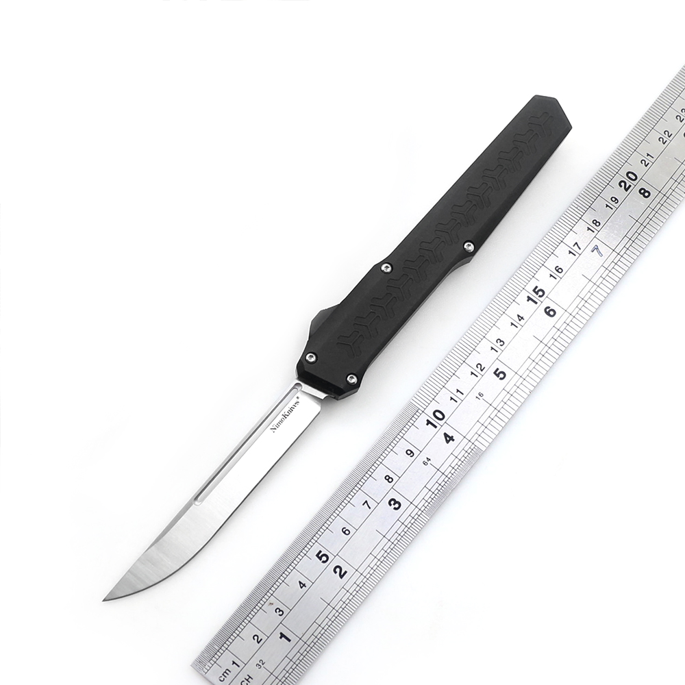 

Nimoknives & Fatdragon Self defense survival automatic knife D2 blade aviation aluminumt6-6061 handle Hard oxidation hunting tactical knives original design