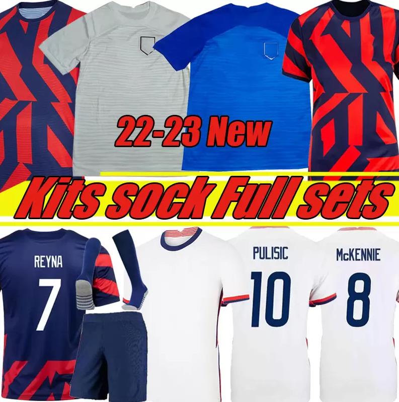 

USA 2021 2022 PULISIC MCKENNIE 1994 Soccer Jerseys AARONSON MUSAH UsAs RAPINOE MORGAN LLOYD Football Shirt LLETGET MEN KIDS KITS Socks 21 22 short sleeve tops tees, 21 22 home