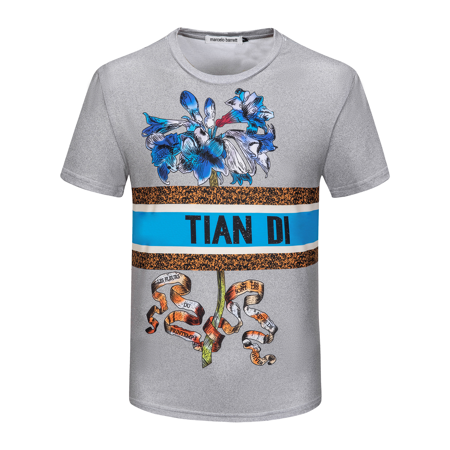 

marcelo berrett 2022SS New Men's T-Shirts Mens Designer Brand T Shirts Women Short Sleeve Italy Fashion 3D Printing High Quality 100% Cotton Top Tees 55785, As picture