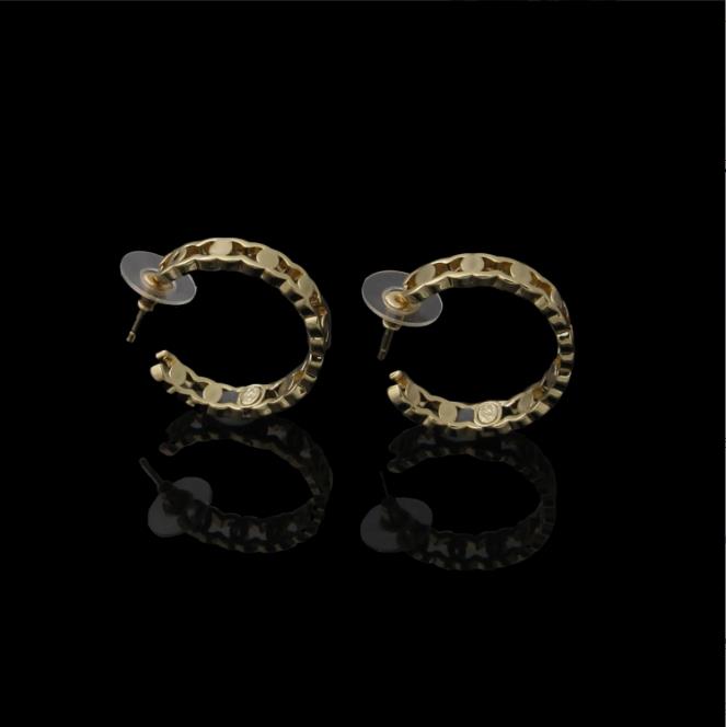 

Brass jewelry wholesale hollow c letter open Earrings