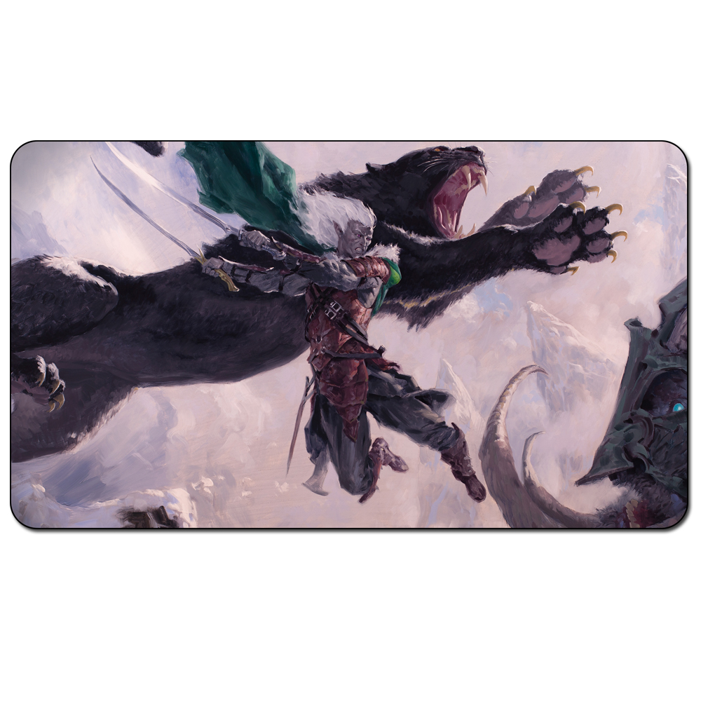 

TCG Playmat Magic Board Game Playmat: DRIZZT DO'URDEN (D&D:ADVENTURES IN THE FORGOTTEN REALMS) 60*35cm size Table Mat