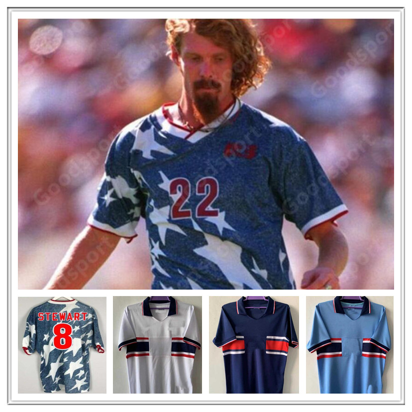 

RETRO 1994 95 96 World Cup United States Shirt soccer jerseys Wegerle Lalas Ramos Balboa HARKES TYLER WYNALDA 94 classic football calcio