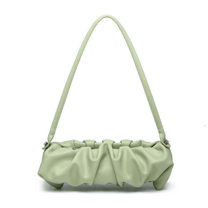 

Cloud Bag Women's Armpit Large Capacity Pleated Menger Versatile Fashion, White