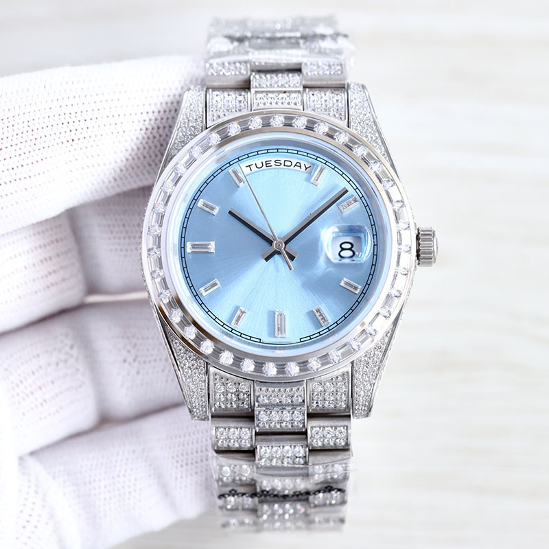 Diamond Watch Automatic Mechanical Mens Watches 41mm Sapphire Men Waterproof WristWatch Stainless Steel 904L WristWatches-image-979580875
