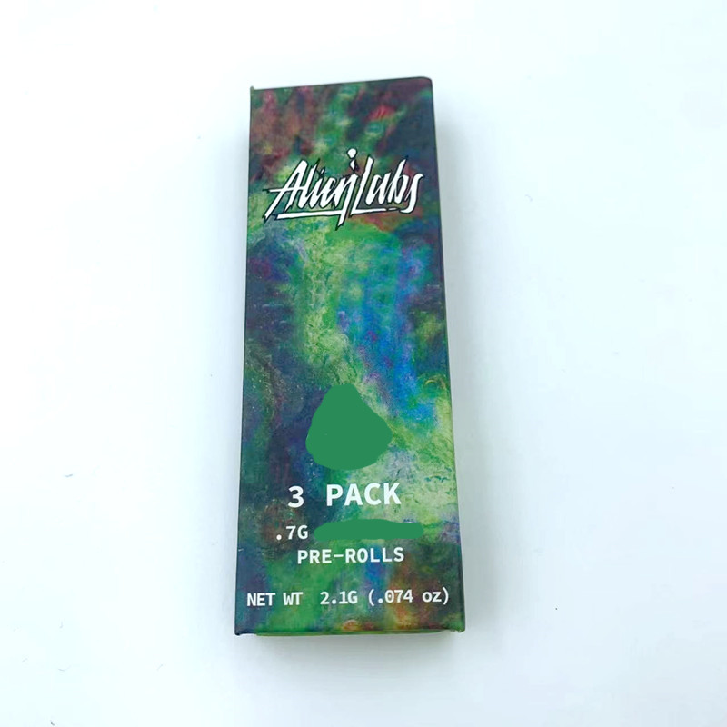 

Alien labs preroll joints 3pack 2.1 gram paper box packaging