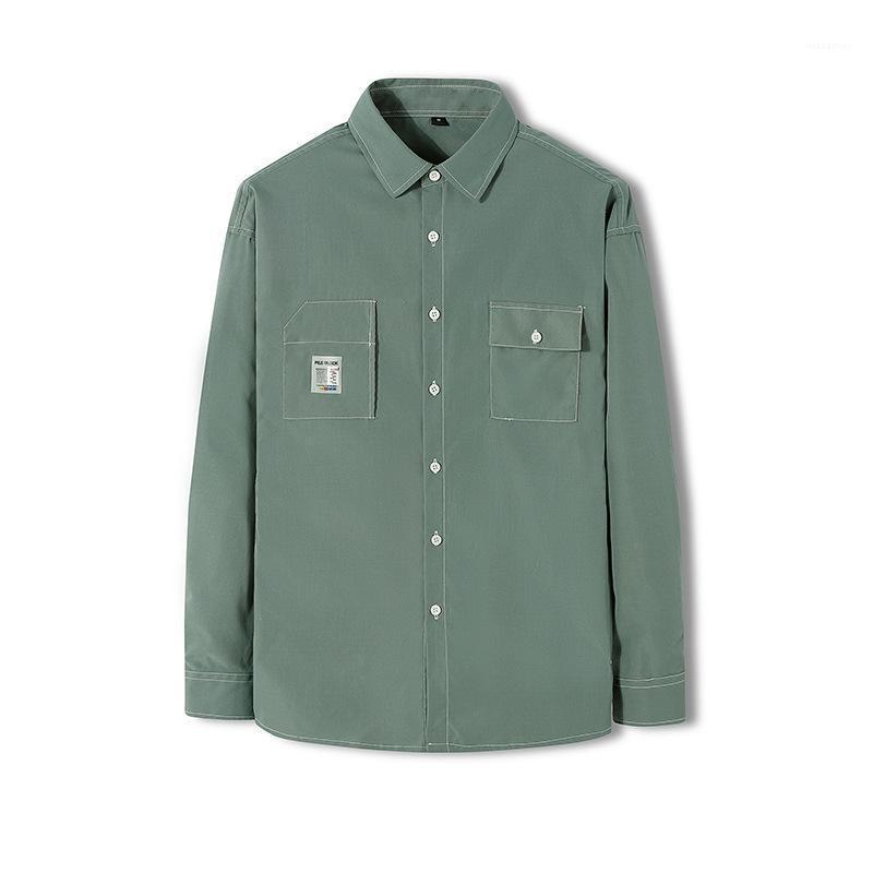 

Men's Casual Shirts Spring Autumn Long Sleeve Shirt Men Solid Color Mens Chemise Homme Plus Size -4XL Japanese Style Harajuku, Black