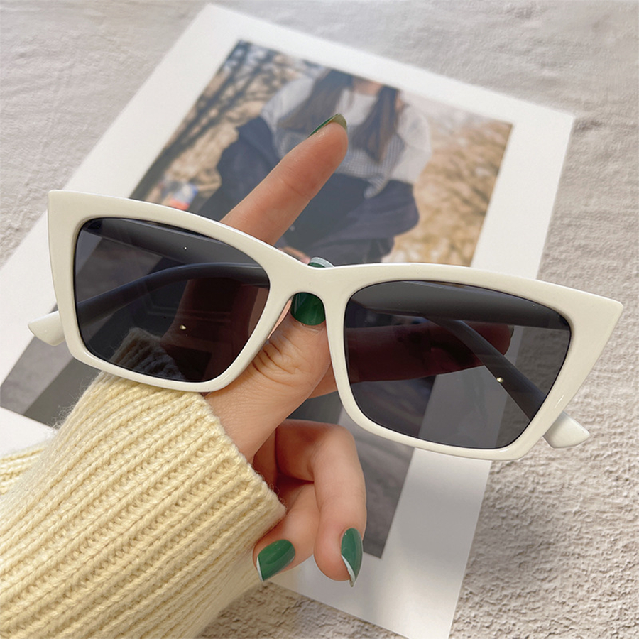 Trendy Cat Eye Small Frame Lunettes de soleil Lunettes pour hommes Personnalité des femmes Lunettes rétro 006