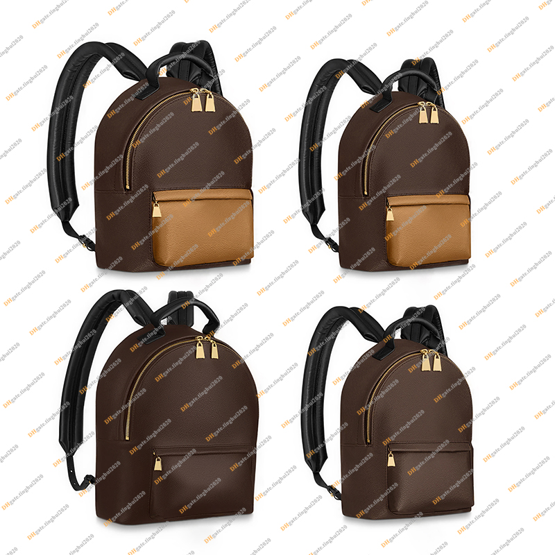 

Men and Women Fashion Casual Designe Luxury PM MM 2 Size Backpack Schoolbag High Quality TOP 5A M44871 M44874 M44870 Pouch Purse, Pm brown flower / with dust bag