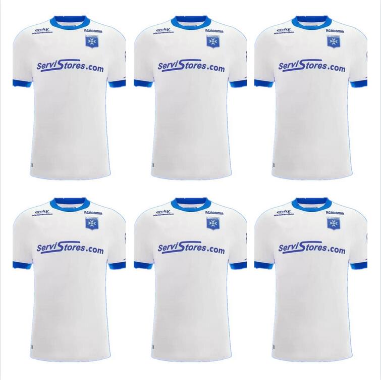 

22 23 maillot de foot AJ Auxerre soccer jersey home white 2022 2023 Gauthier Hein Hamza Sakhi Alexis Trouillet Gaetan Charbonnier Mathias Autret football shirts