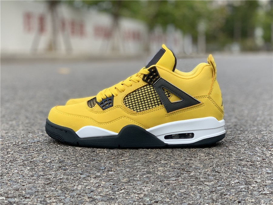 Shoes Newest Authentic 4 Thunder Tour Yellow Multi Color Dark Blue Grey Outdoor Men CT8527-700 Zapatos Sneakers With Original, With original logo