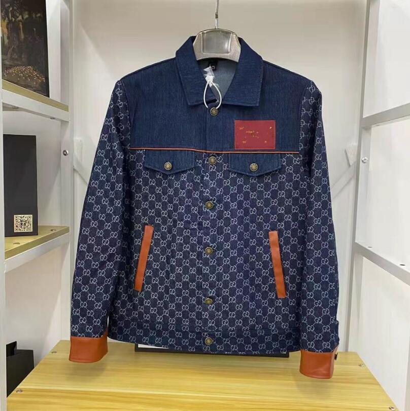 

2022GG Mens Jackets Hole Sleeves Trend Mens Clothing Fashion Classic Retro Denim Jacket Ripped Large Size -3XL, Blue