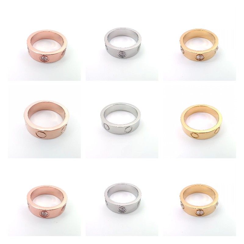 

Love Ring mens rings designer ring jewelry for women Titanium steel Width 4 5 6mm Never fade Not allergic Band